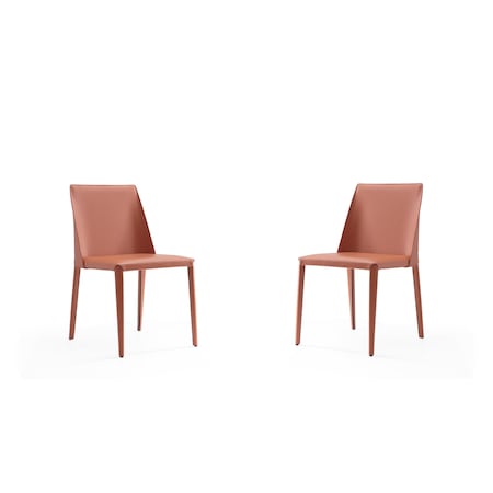 Manhattan Comfort Paris Dining Chair in Clay (Set of 2) DC032-CY